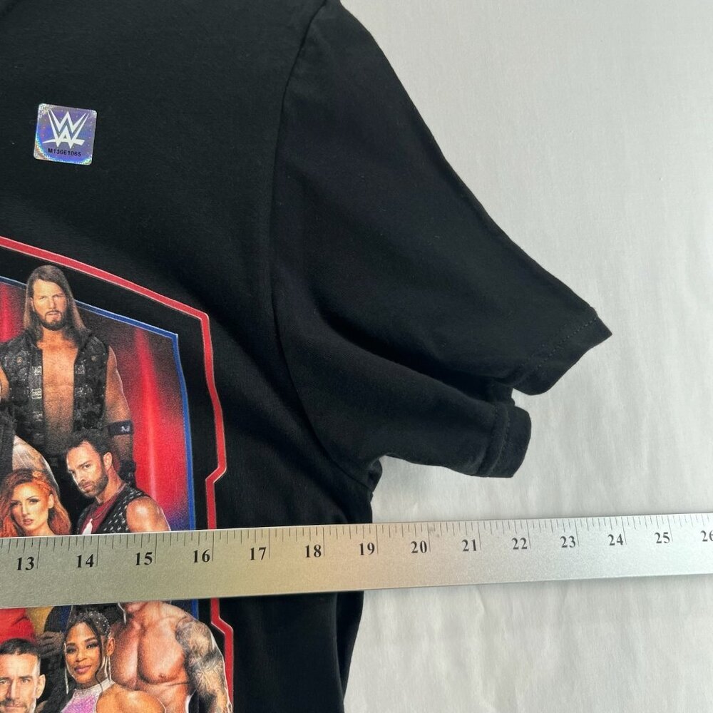 WWE I Was There France 2024 Tour Graphic T-Shirt Mens M Crewneck Pullover Black - Picture 8 of 10